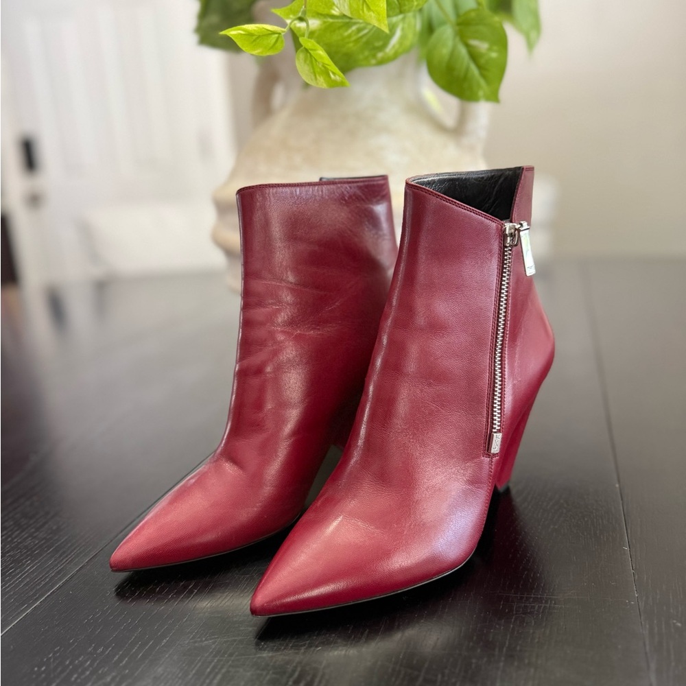 Yves Saint Laurent Red Ankle Boots